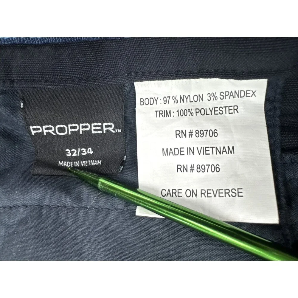 Propper Hiking Pants Mens 34x32 Blue Tactical Tech Cargo Nylon Stretch
